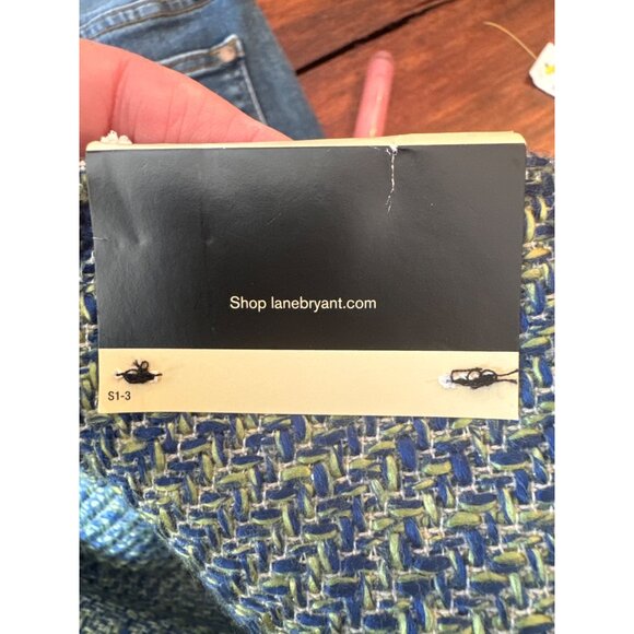 Lane Bryant Blue and Green Pencil Skirt - Picture 9 of 9